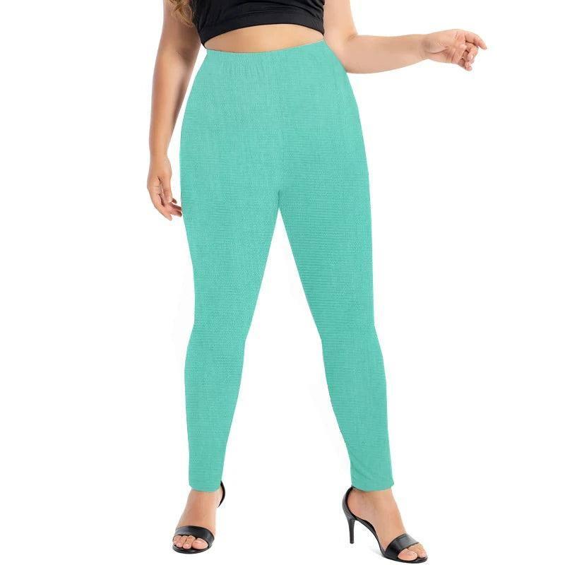 Plus Size Leggings For Women Modal Cotton Stretch Elastic-Green Legins Plus-13