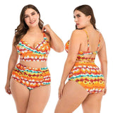 Plus size split swimsuit-2