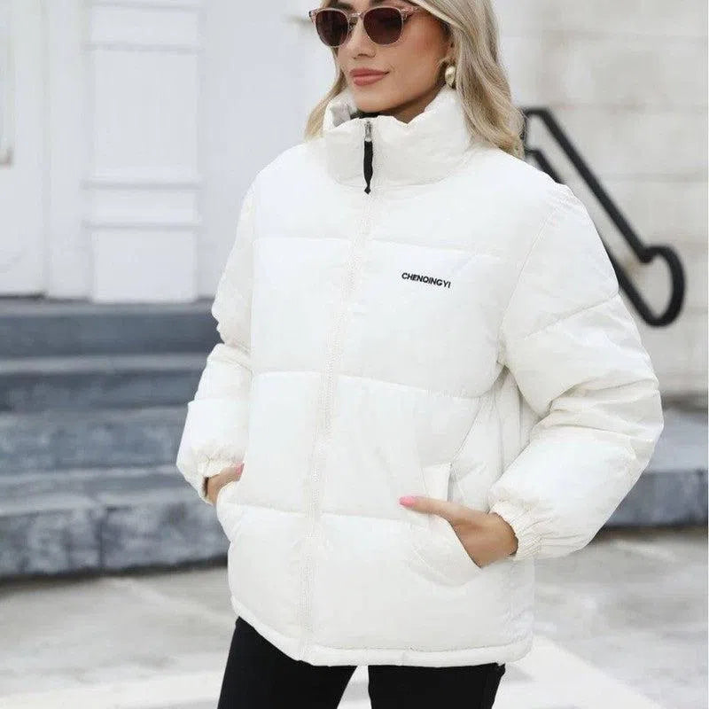 Plus Size Women's Thermal Cotton-padded Coat-4