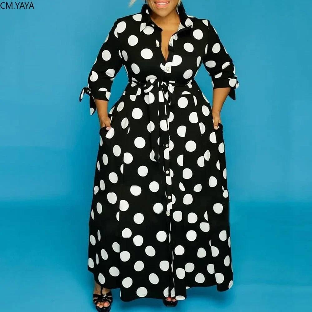 Polka Dot Maxi Dress: Chic Plus-Size Fashion Trend-3