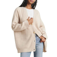 Popular Solid Color Cardigan Sweater Coat For Women-2