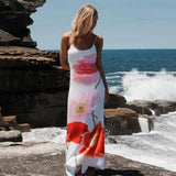 Printed Halter Maxi Dress - Summer Beach Party Wear-1
