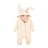 Rabbit Ears Baby Romper-Apricot-4