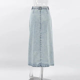 Retro Design Denim Skirt For Women-3