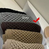 LOVEMI  Scarf Grey Lovemi -  Women's Fashion Crochet Hollow Solid Color Scarf