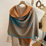 LOVEMI  Scarf WHSFS3580C / 65X185CM Lovemi -  Two-color Cashmere Thickened Scarf Air Conditioner Shawl