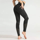 Seamless knit yoga pants-Black-5