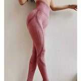 Seamless yoga pants-Pink-1