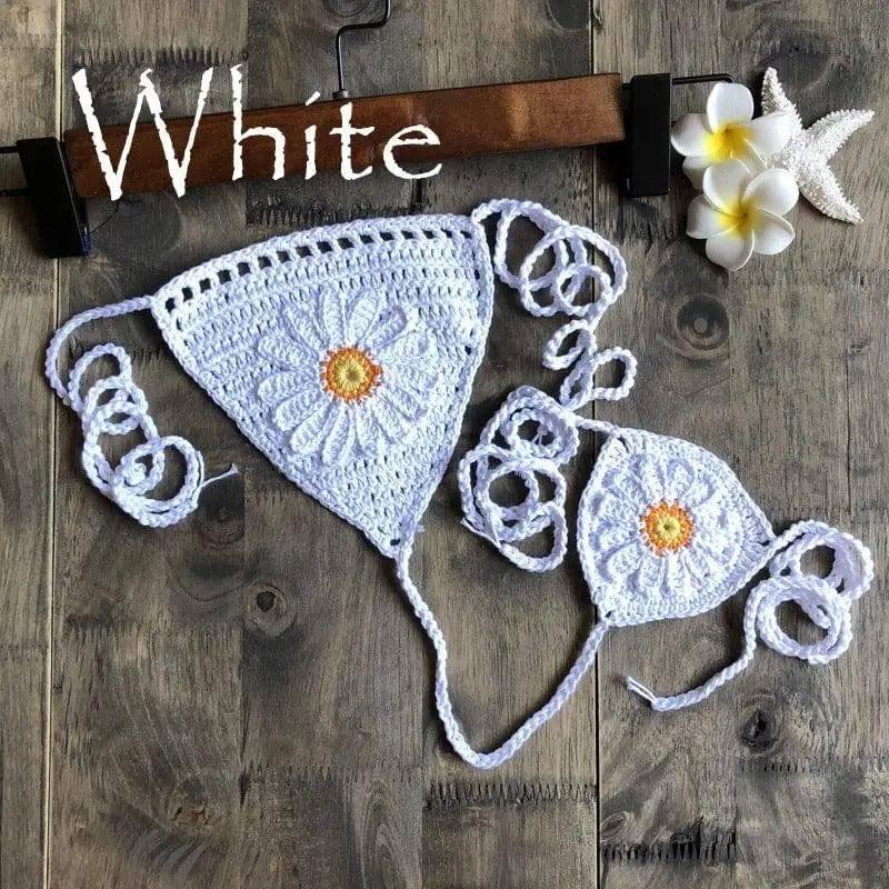 Beach Hollow Bikini Bottoms Handmade Crochet Sunflower-7