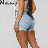 High Waist Crimping Hip Lift-Light Blue-4