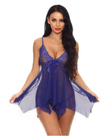 Lingerie Temptation Lace-Blue-5