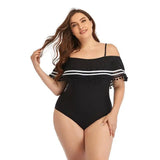 Plus Size One-piece Bikini Swimsuit Swimsuit Factory-Black-1