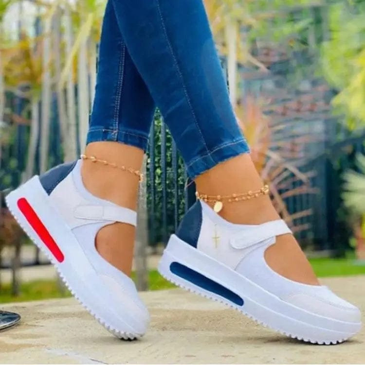 LOVEMI  shoes White / 35size Lovemi -  Women Fashion Vulcanized Sneakers Platform Solid Color Flats