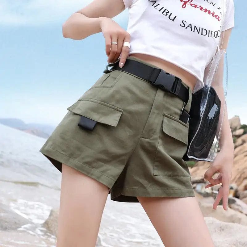LOVEMI  Short Armygreen / 2XL Lovemi -  Spring star with a Korean version of leisure and sweet