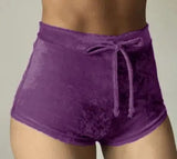 LOVEMI  Short Purple / L Lovemi -  Jasmin Velvet Booty Shorts
