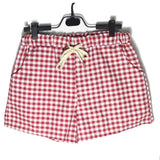 LOVEMI  Short Red / 3XL Lovemi -  Summer Elastic Waist Cotton Plaid Loose Shorts For Women