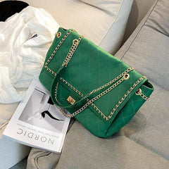 Shoulder Bag Popular Net Red Messenger Bag-Green-3