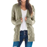 Single breasted long sleeve wool jacket-Green-9