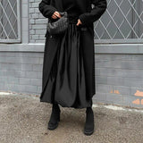 LOVEMI  Skirts Black / S Lovemi -  Women's Fashionable Simple Satin Dress