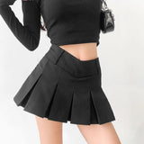 LOVEMI  Skirts Lovemi -  Women's Preppy Style Hot Girl Sexy V Waist Ultra Short Anti-exposure A- Line Skirt