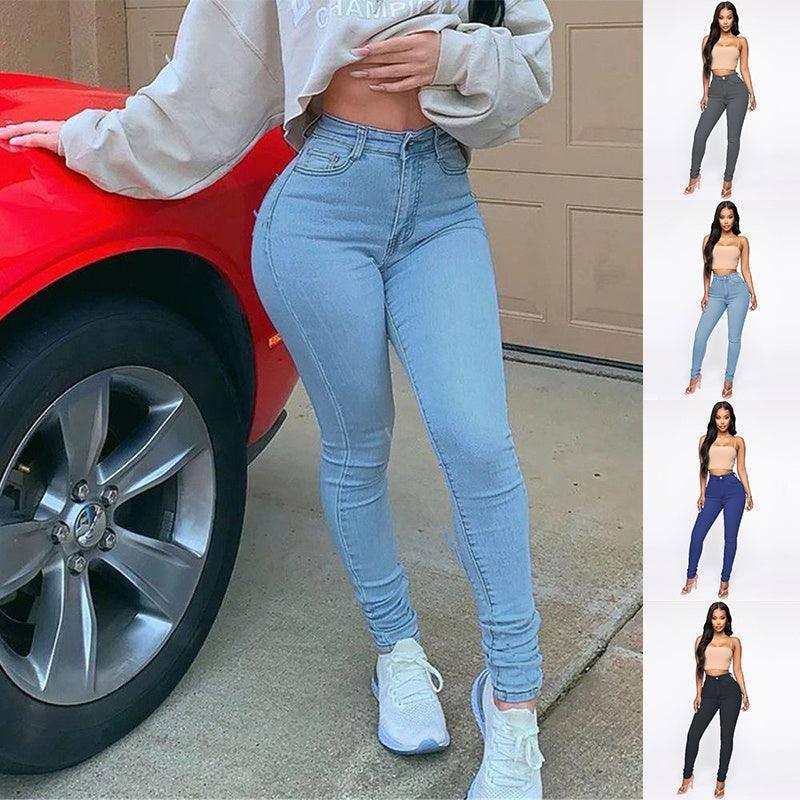 Slimming Jeans Pants For Women High Waist Trousers With-1