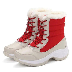Snow Boots Plush Warm Ankle Boots For Women Winter Shoes-Off red-3