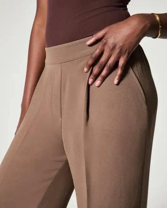 Solid Color Simple Casual Wide Micro Flared Pants-4