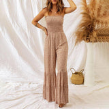 Spaghetti Strap High Waist Jumpsuit For Women 0 LOVEMI    