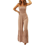 Spaghetti Strap High Waist Jumpsuit For Women 0 LOVEMI  LC6411667 Khaki XS 