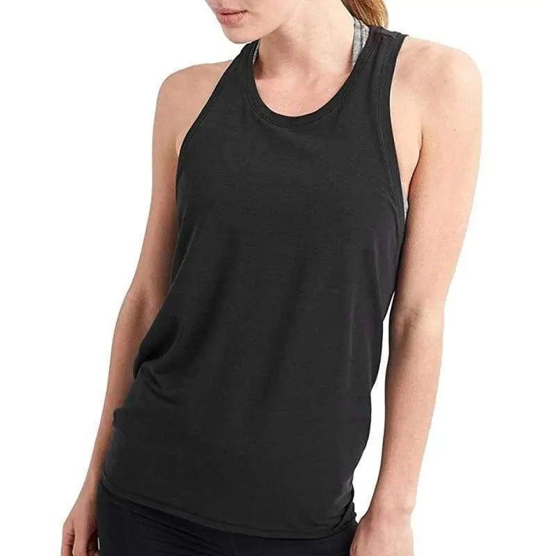 LOVEMI - Hollow solid color sleeveless vest T-shirt