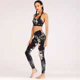 LOVEMI  Sport clothing Black / M Lovemi -  Printed Yoga Fitness Set