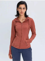 LOVEMI Sport clothing Caramel red / 8 Lovemi -  Women's sports hooded jacket