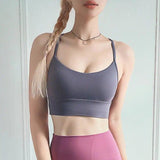 LOVEMI Sport clothing Grey Purple / S Lovemi -  Y-shaped back yoga bra