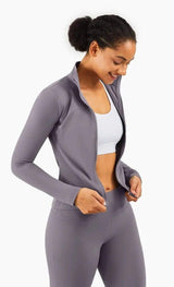 LOVEMI Sport clothing Grey / S Lovemi -  Running sports jacket with zipper cardigan