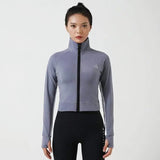 LOVEMI Sport clothing Grey / S Lovemi -  Stand-up Collar Workout Clothes Jacket Long-sleeved