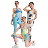 LOVEMI Sport clothing Lovemi -  One-piece Yoga Wear Running Fitness Tie-dye One-piece