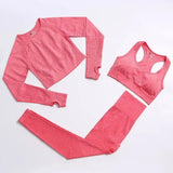 LOVEMI Sport clothing Orange / 3pcs / S Lovemi -  Fitness Sports Yoga Clothing Suit Women Seamless