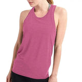 LOVEMI Sport clothing Pink / M Lovemi -  Hollow solid color sleeveless vest T-shirt