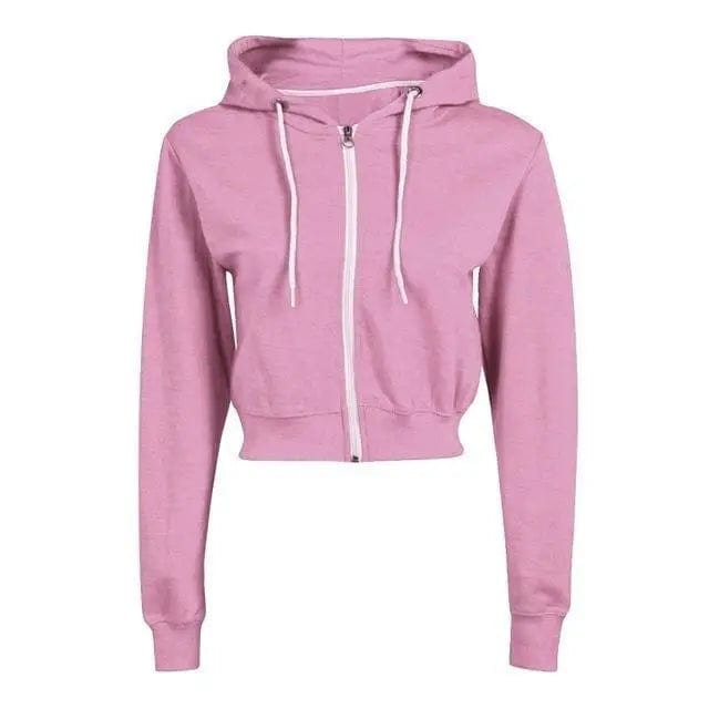 LOVEMI Sport clothing Pink / S Lovemi -  Women Summer Tops Drawstring Hooded Hood