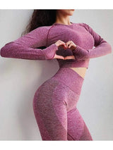 LOVEMI Sport clothing Purple / S Lovemi -  Sports girl tight shirt women short paragraph quick-drying