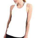 LOVEMI Sport clothing White / 2XL Lovemi -  Hollow solid color sleeveless vest T-shirt