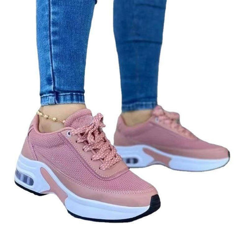 Sports Shoes Women SneakersThick Sole Mesh Breathable Casual-4