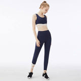 Sports yoga suit-Navy Blue-5