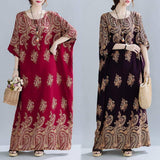 Spring Ethnic Style Plus Size Women's Cotton Silk Robe Loose-2