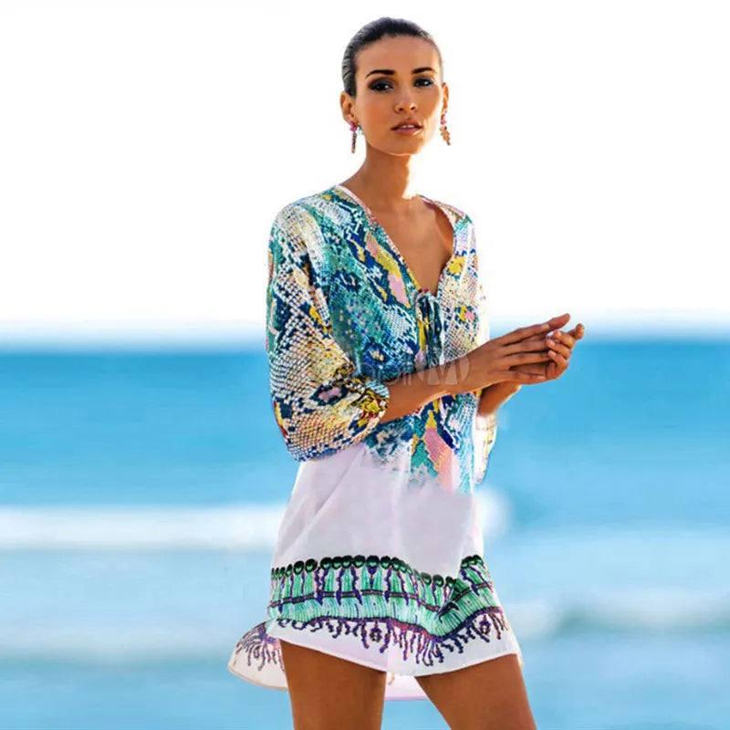 Stylish Beach Cover-Ups: Trendy Seaside Fashion-Blue-4
