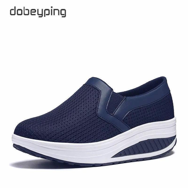 Stylish Navy Slip-on Sneakers for Everyday Comfort-Blue-2