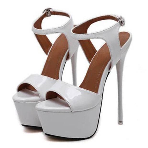 Stylish White Platform Heels for Elegant Outfits-white-1
