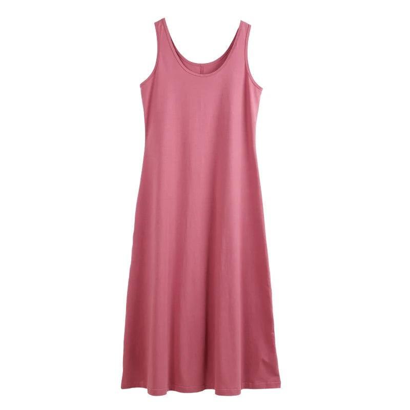 Stylish Women's Tank Top Dresses | Versatile & Comfy-Redpink-9