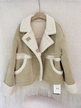 Suede Soft Waxy Lamb Coat Girl-8