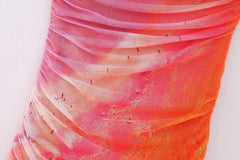 Summer Pleated Tulle Dress For Women Fashion Beach Style-4